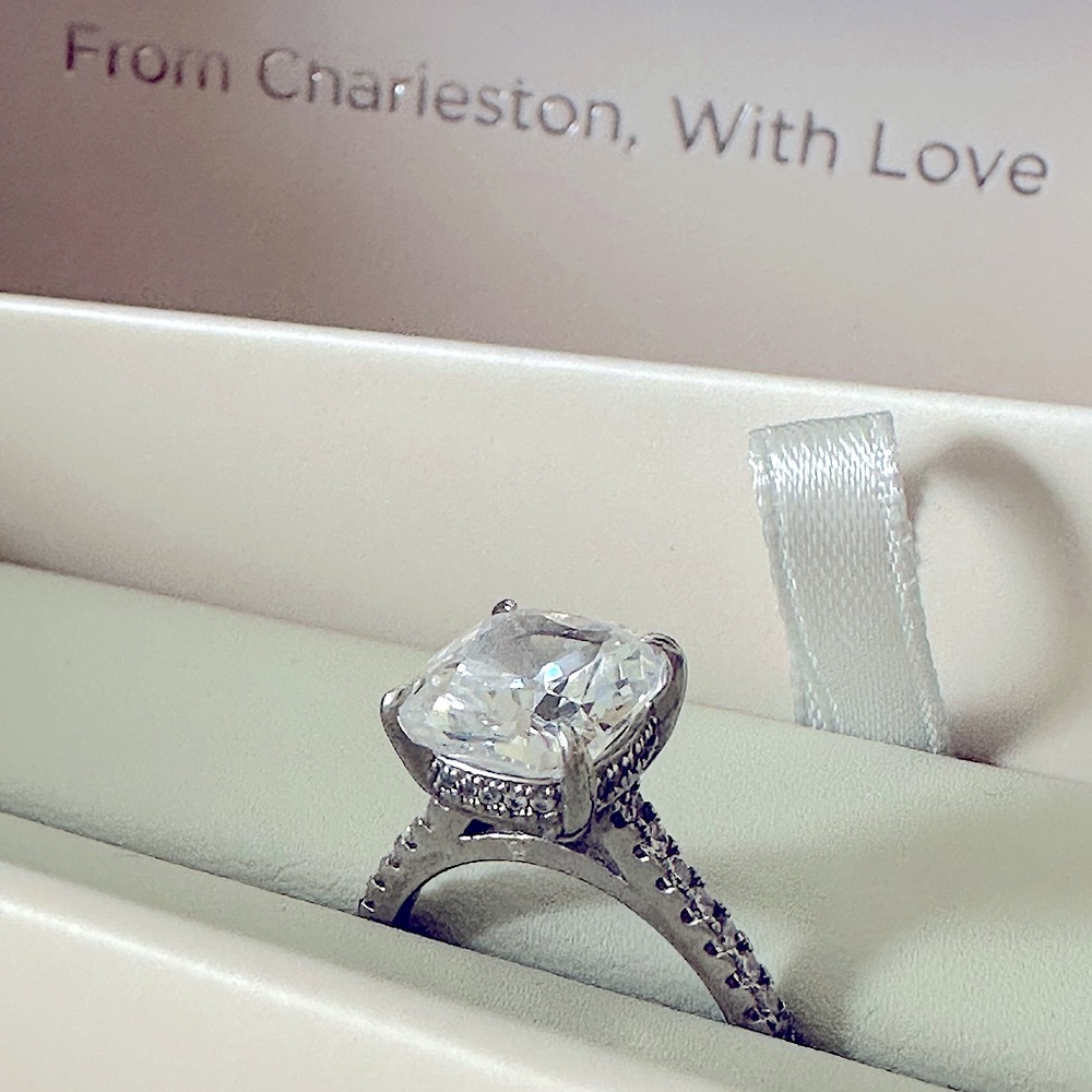 4 Ct. Cushion Cut Simulated Diamond Ring